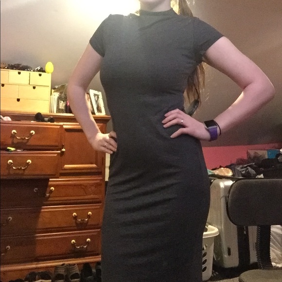Charcoal body con dress - Picture 5 of 6